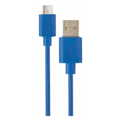 USB-kaabel-Mikro USB DCU Sinine hind ja info | Mobiiltelefonide kaablid | kaup24.ee