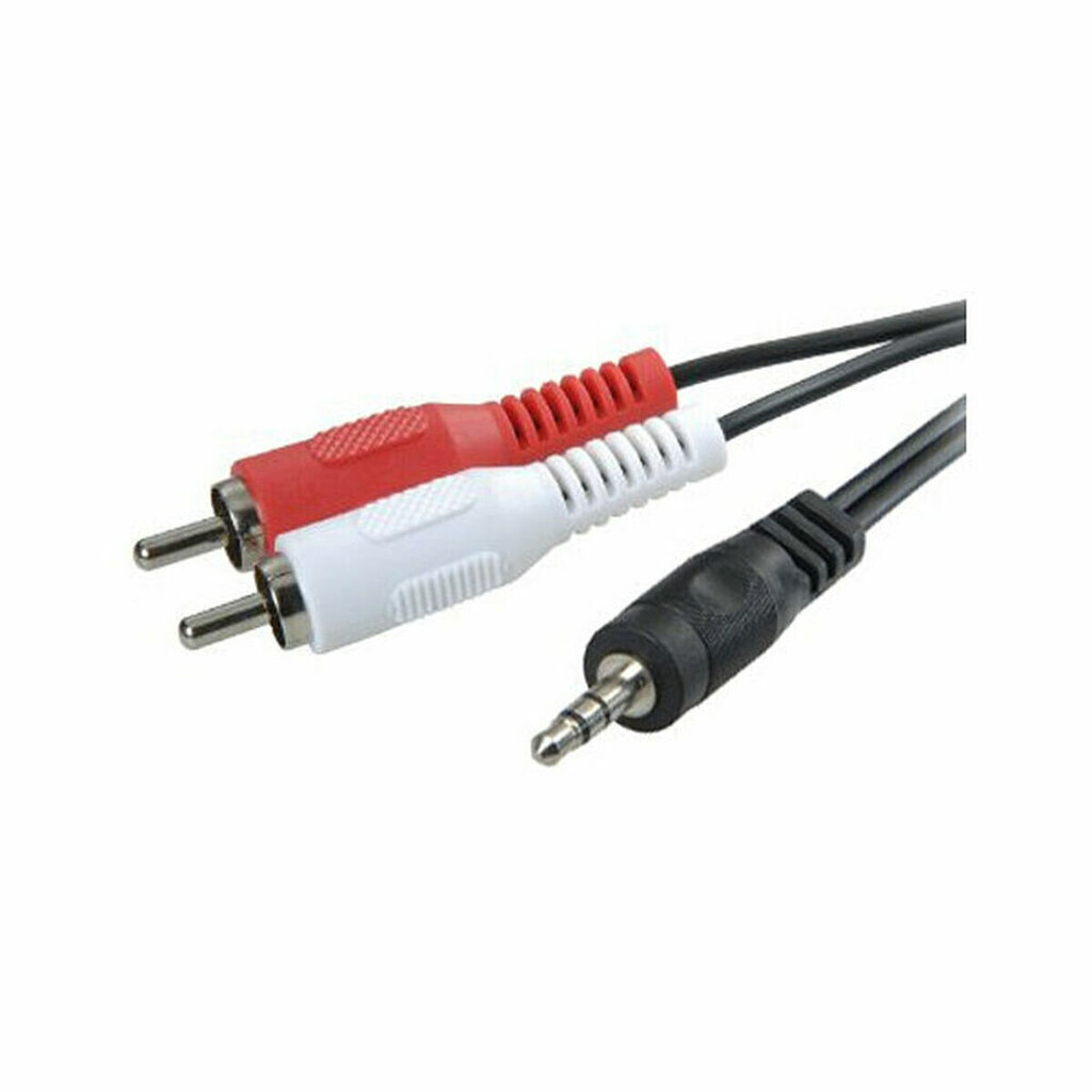 Audio Juhe-2 RCA Kaabel 3GO CA101 (2 m) Must цена и информация | Mobiiltelefonide kaablid | kaup24.ee