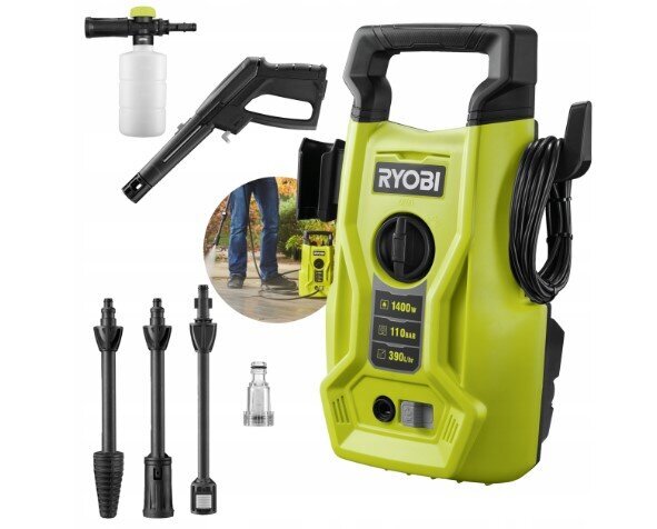 Kõrgsurvepesur Ryobi 110 bar 1400 W цена и информация | Survepesurid | kaup24.ee