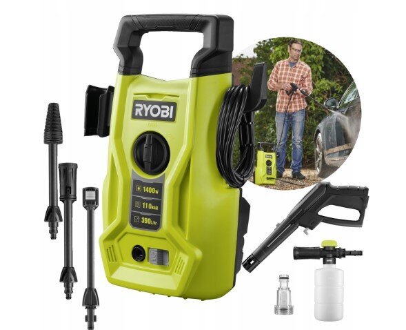 Kõrgsurvepesur Ryobi 110 bar 1400 W цена и информация | Survepesurid | kaup24.ee