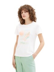Женская футболка Tom Tailor 1035470*10315, белая, 4066887081743 цена и информация | Женские футболки | kaup24.ee