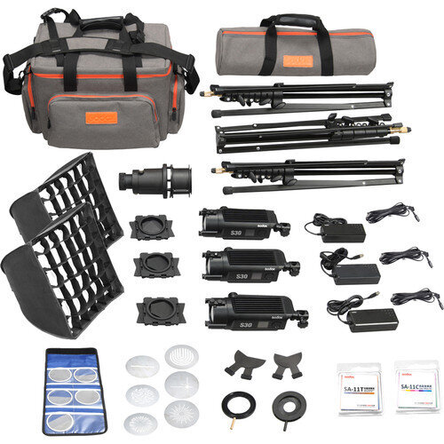 Godox Focusing LED Light S30 KIT hind ja info | Fotovalgustuse seadmed | kaup24.ee