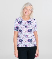Женская футболка 202172 01, белая/тёмно-синяя, 202172*01-XL цена и информация | Футболка женская | kaup24.ee