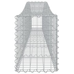 vidaXL kaarekujulised gabioonkorvid 9 tk, 400x30x40/60 cm, raud hind ja info | Aiad ja tarvikud | kaup24.ee