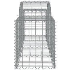 vidaXL kaarekujuline gabioonkorv, 200x50x60/80 cm, tsingitud raud цена и информация | Заборы и принадлежности к ним | kaup24.ee