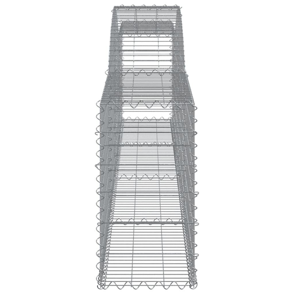 vidaXL kaarekujuline gabioonkorv, 400x30x60/80 cm, tsingitud raud цена и информация | Aiad ja tarvikud | kaup24.ee