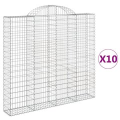 vidaXL kaarekujulised gabioonkorvid 10 tk, 200x30x180/200 cm, raud hind ja info | Aiad ja tarvikud | kaup24.ee