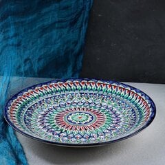 Ляган (узбекская тарелка) 38см синий цена и информация | Посуда, тарелки, обеденные сервизы | kaup24.ee