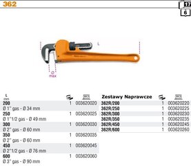 Toruvõti Beta 362, 350 mm цена и информация | Механические инструменты | kaup24.ee