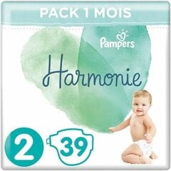 Ühekordsed mähkmed Pampers Harmony Suurus 2 (39 tk) цена и информация | Подгузники | kaup24.ee