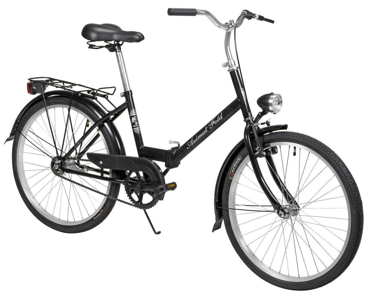 Kokkupandav jalgratas Azimut Fold 24" 2023, must hind ja info | Jalgrattad | kaup24.ee