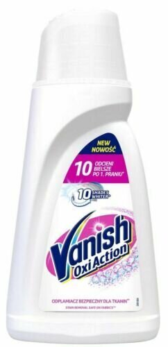 Vanish Oxi Action White Gel geel plekkide eemaldamiseks, 1 l x 12 tk. цена и информация | Pesuvahendid | kaup24.ee