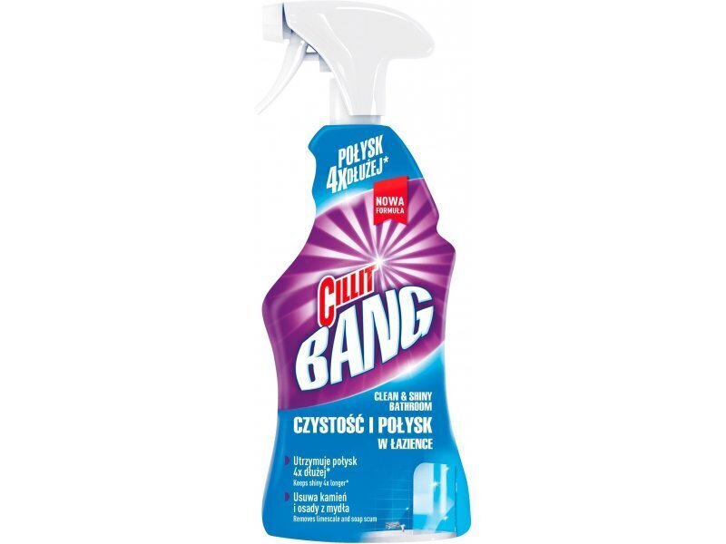 Cillit Bang Clean&Shiny Bathroom pihustatav puhastusvahend, 750 ml x 4 tk. цена и информация | Puhastusvahendid | kaup24.ee