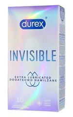 Презервативы Durex невидимых дополнительных смазков N10. 12 шт. в пакете цена и информация | Презервативы | kaup24.ee