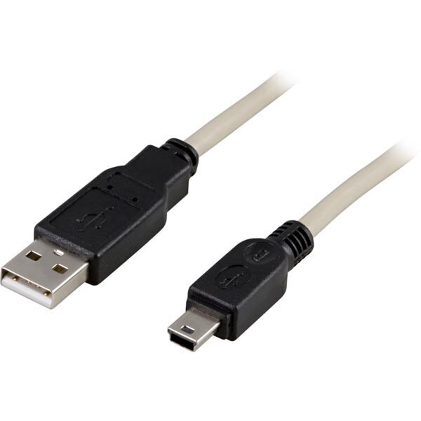 Deltaco USB-A/Mini-USB B, 0.5 m hind ja info | Mobiiltelefonide kaablid | kaup24.ee
