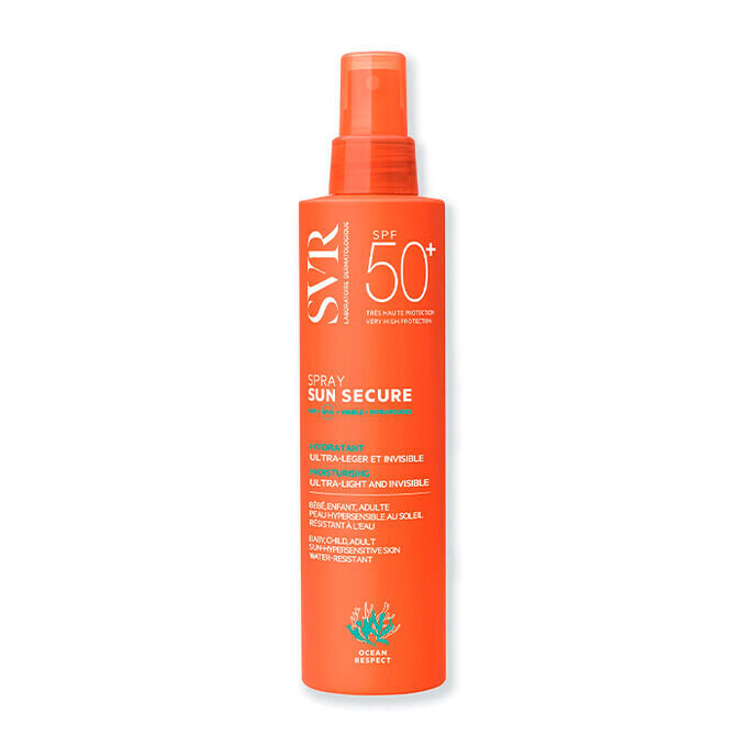 Päikesekaitsesprei näole ja kehale SVR Sun Secure Spray SPF50, 200 ml цена и информация | Päikesekreemid | kaup24.ee