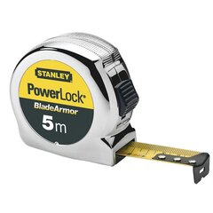 Рулетка Stanley Powerlock Blade Armor (5 м x 25 мм) цена и информация | Механические инструменты | kaup24.ee