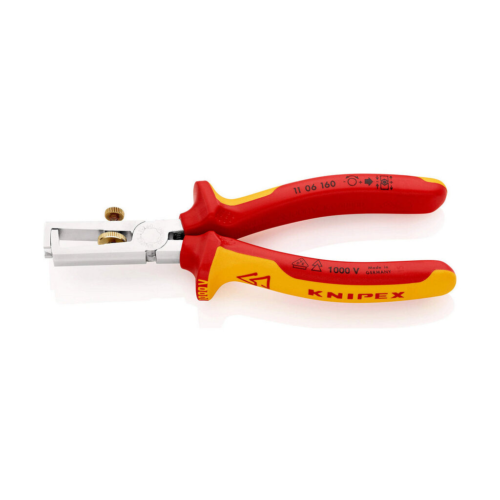 Kaabli isolatsiooni eemaldamise tangid Knipex 11 06 160 57 x 19 x 160 mm Juhtmekoorija цена и информация | Käsitööriistad | kaup24.ee