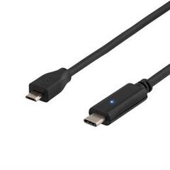 Deltaco USBC-1023 USB 2.0 CM - Micro BM, 0.5m hind ja info | Mobiiltelefonide kaablid | kaup24.ee