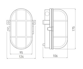 GTV lamp SANGUESA, 40W, E27, IP44, valge raam, ABS/klaas OS-KAY060-00 цена и информация | Настенные светильники | kaup24.ee