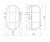 GTV lamp SANGUESA, 40W, E27, IP44, valge raam, ABS/klaas OS-KAY060-00 hind ja info | Seinavalgustid | kaup24.ee