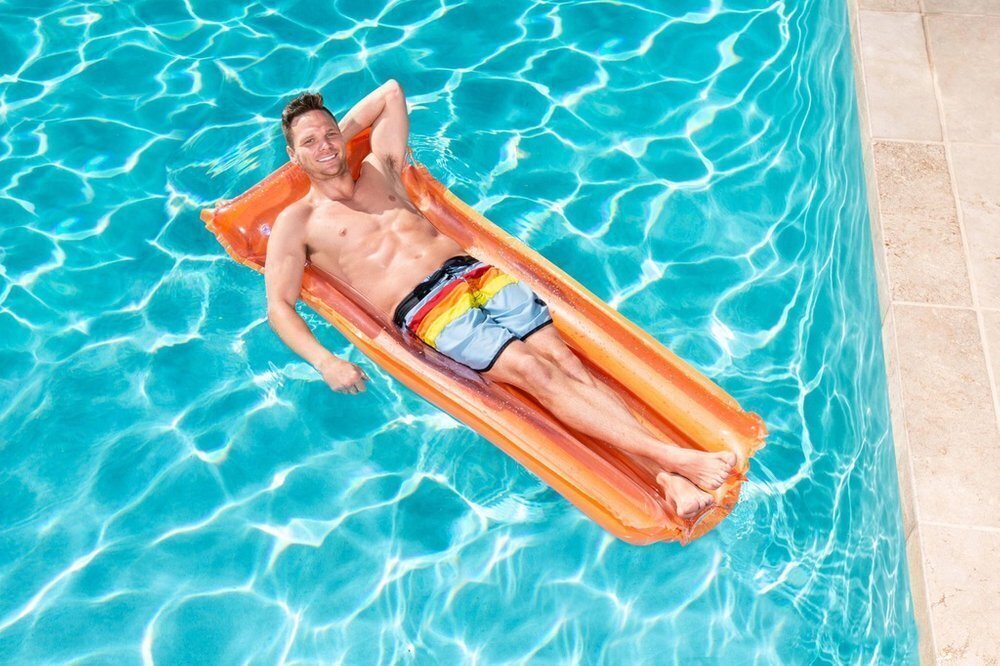 Bestway täispuhutav ujumismadrats 183 x 76 cm, oranž цена и информация | Täispuhutavad veemänguasjad ja ujumistarbed | kaup24.ee