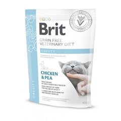 Brit GF Veterinary Diets täiskasvanud kassidele koos kana ja hernestega Obesity, 0.4 kg цена и информация | Сухой корм для кошек | kaup24.ee