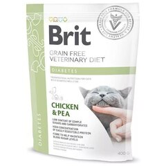 Brit GF Veterinary Diets täiskasvanud kassidele koos kana ja hernestega Diabetes, 0.4 kg цена и информация | Сухой корм для кошек | kaup24.ee