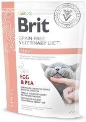 Brit GF Veterinary Diets täiskasvanud kassidele koos munade ja hernestega Renal, 0.4 kg цена и информация | Сухой корм для кошек | kaup24.ee