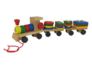 Puidust tõmmatav rongi sorteerija hind ja info | Imikute mänguasjad | kaup24.ee