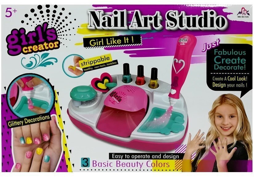 Suur maniküürikomplekt tüdrukutele, Nail Art Studio hind ja info | Tüdrukute mänguasjad | kaup24.ee