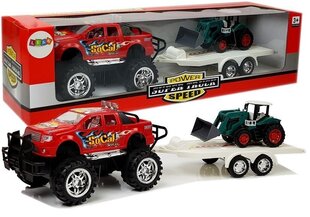 Внедорожник с трактором, красный, 51 см цена и информация | Игрушки для мальчиков | kaup24.ee