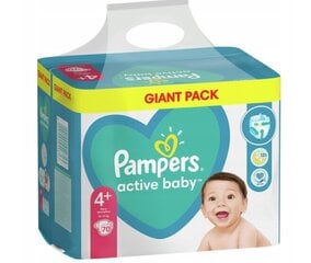 Подгузники Pampers Active Baby Giant Pack 4+, 10-15 кг, 70 штук цена и информация | Пеленки | kaup24.ee