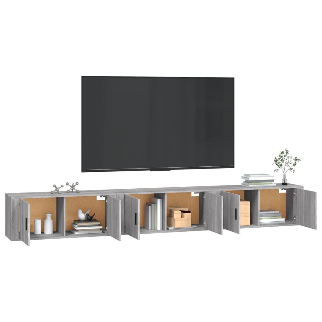 vidaXL seina telerikapid, 3 tk, hall Sonoma, 100x34,5x40 cm цена и информация | TV alused | kaup24.ee