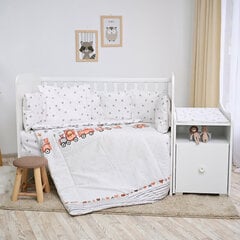 Комплект постельного белья для новорожденного Lorelli Trend Ranforce Train Grey, 70x110, 5 штук цена и информация | Детское постельное бельё | kaup24.ee