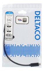 Deltaco USBC-1120, USB C, 0.25м цена и информация | Кабели для телефонов | kaup24.ee