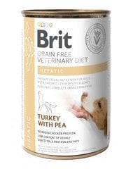 Brit GF Veterinary Diets для взрослых собак индейка с горошком Hepatic, 0,4 кг цена и информация | Консервы для собак | kaup24.ee