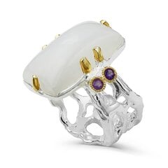 Серебряное (925) кольцо с драгоценными камнями, код f50318 F50318EU-60.5 цена и информация | Кольца | kaup24.ee
