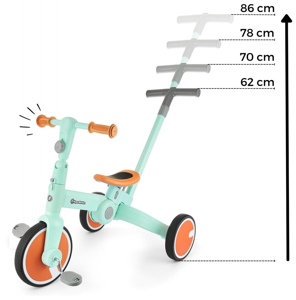 Kolmerattaline HyperMotion Tobi Rocket 5in1, hall цена и информация | Kolmerattalised jalgrattad | kaup24.ee