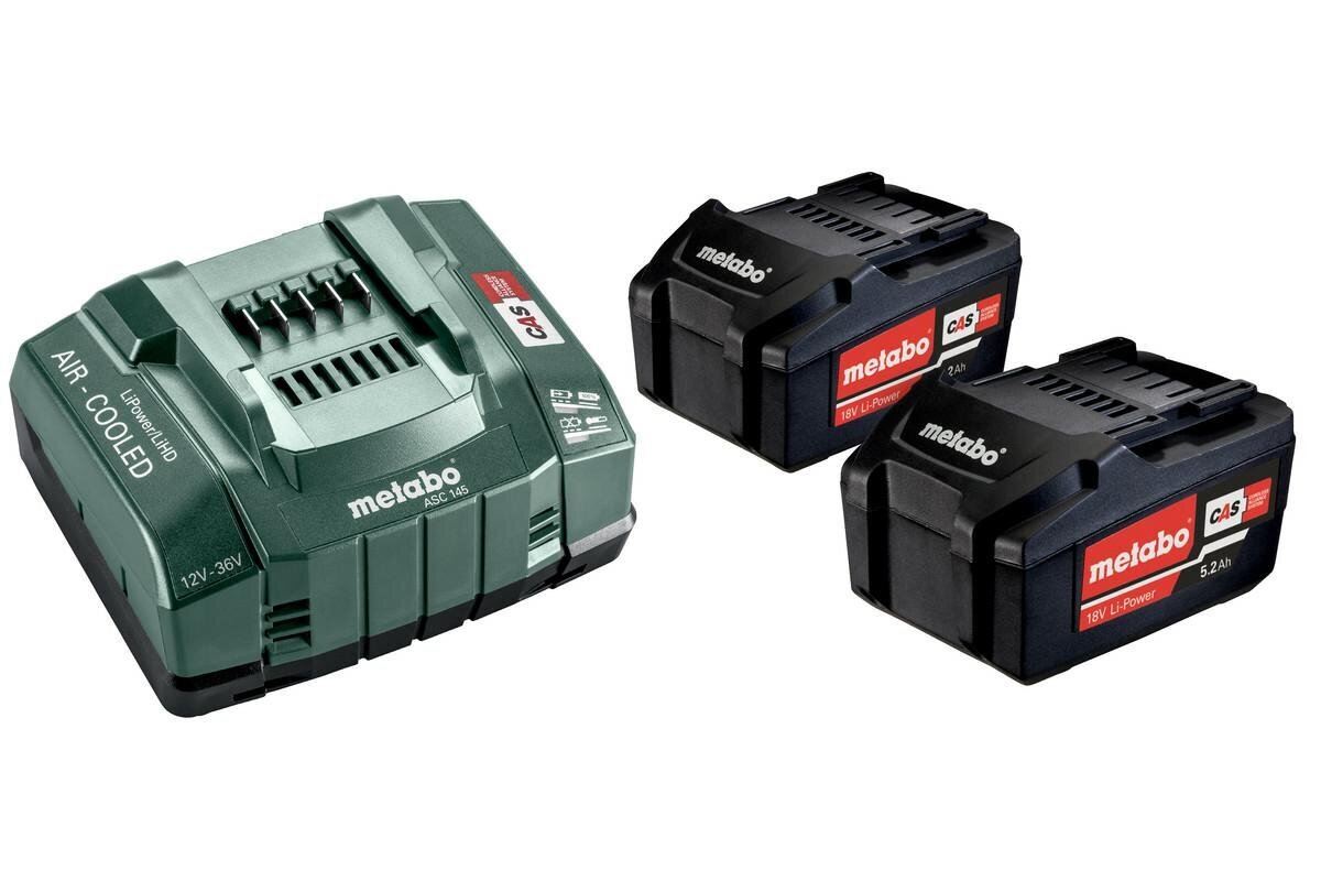 Metabo aku 18V 5,2Ah x2 + laadija цена и информация | Lisaseadmed | kaup24.ee