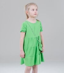 Laste kleit ja õlakott 238048 02, salatiroheline 238048*02-014 hind ja info | Tüdrukute kleidid | kaup24.ee