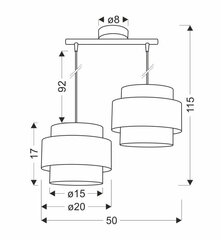 Candellux rippvalgusti Hare hind ja info | Rippvalgustid | kaup24.ee