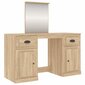 vidaXL peegliga tualettlaud, Sonoma tamm, 130x50x132,5 cm hind ja info | Öökapid | kaup24.ee