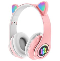 Juhtmeta Bluetooth kõrvaklapid "Cat ears" LED valgustusega цена и информация | Наушники | kaup24.ee