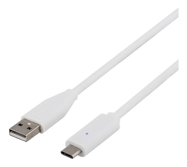 Deltaco USBC-1008 USB 2.0, USB-C, 0.5m hind ja info | Mobiiltelefonide kaablid | kaup24.ee