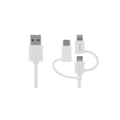 Deltaco IPLH-181 Micro USB/USB-C/Lightning, 2m hind ja info | Mobiiltelefonide kaablid | kaup24.ee