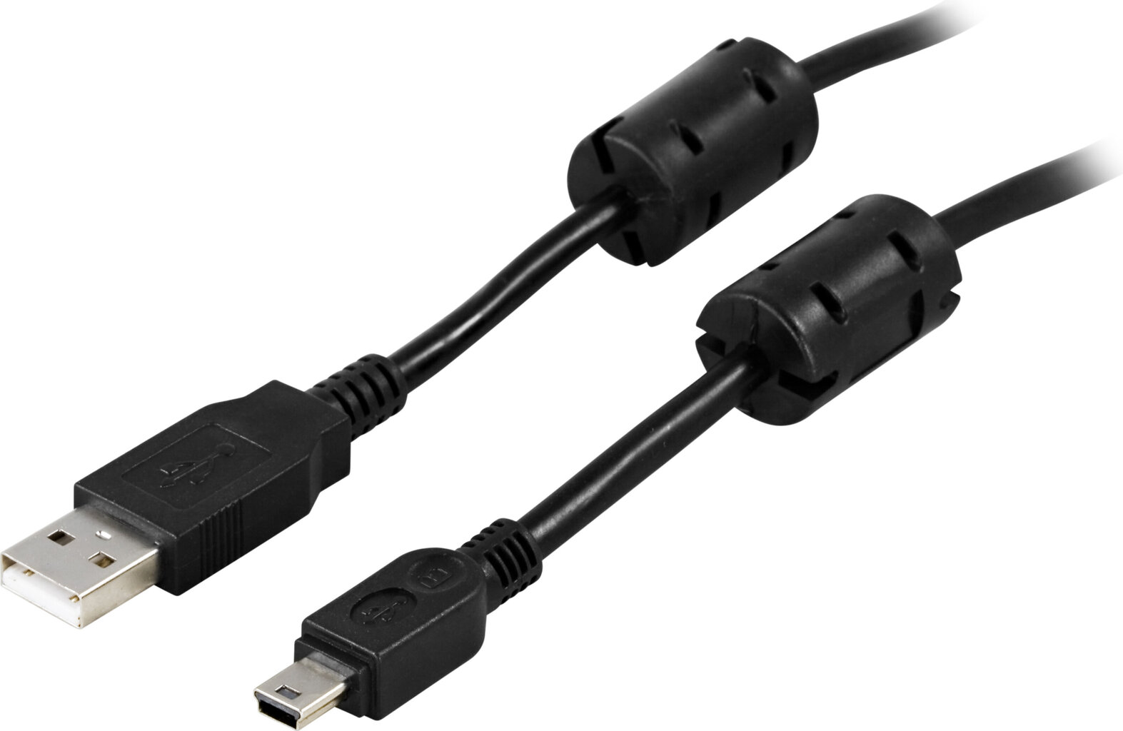 Deltaco Ferrite USB-A, Mini-USB B, 2 m hind ja info | Mobiiltelefonide kaablid | kaup24.ee