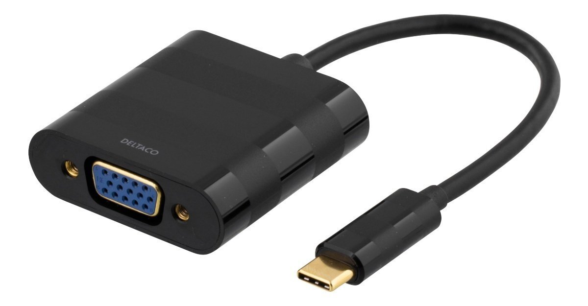Adapter Deltaco USBC-1098, USB-C/VGA цена и информация | USB jagajad, adapterid | kaup24.ee