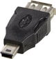 Adapter Deltaco USB-72 USB-A, Mini-B цена и информация | USB jagajad, adapterid | kaup24.ee