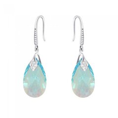 Naiste kõrvarõngad Diamond Sky „Baroque III (Aquamarine Shimmer)“ koos Swarovski kristallidega DS02A528 hind ja info | Kõrvarõngad | kaup24.ee